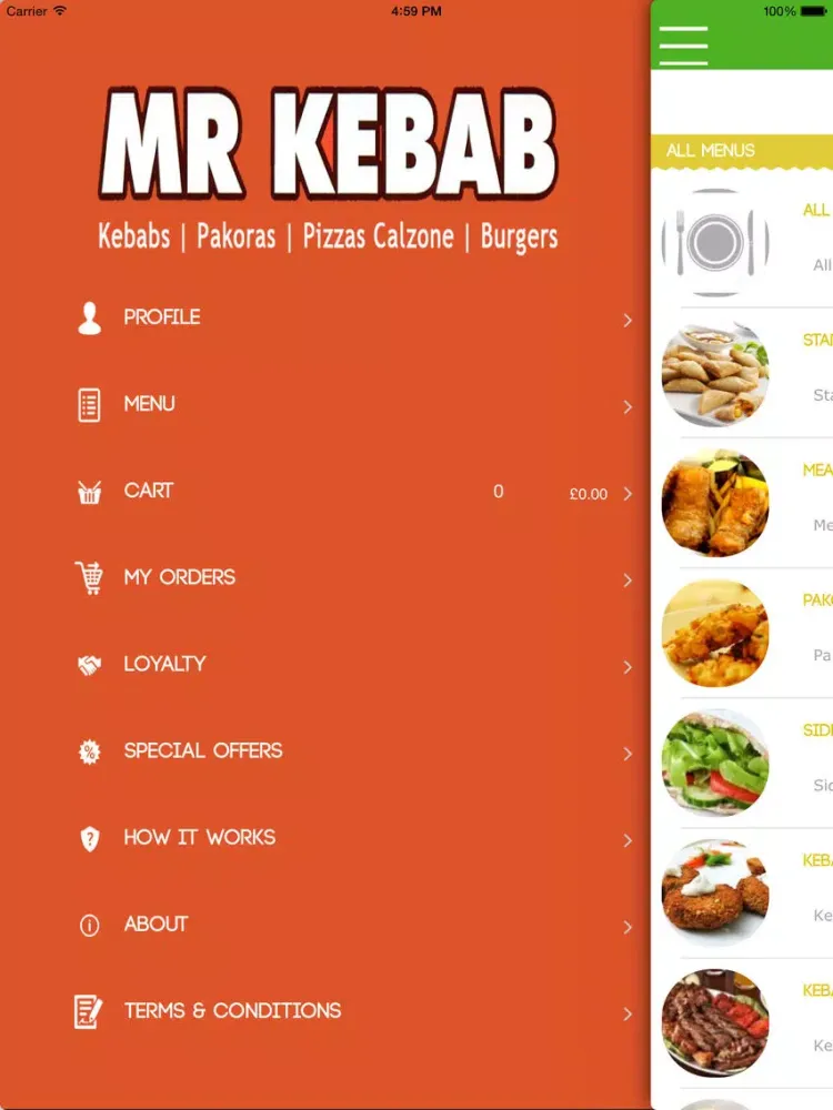 Tangkapan skrin MR KEBAB DUMBARTON iPad 