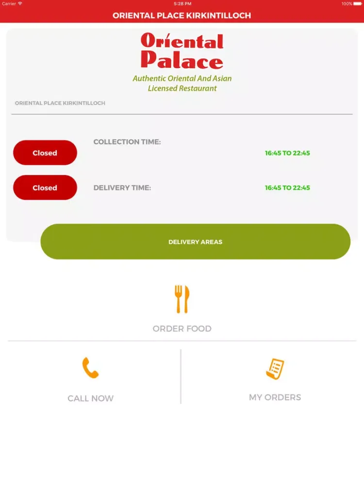 ORIENTAL PALACE KIRKINTILLOCH iPad Screenshots