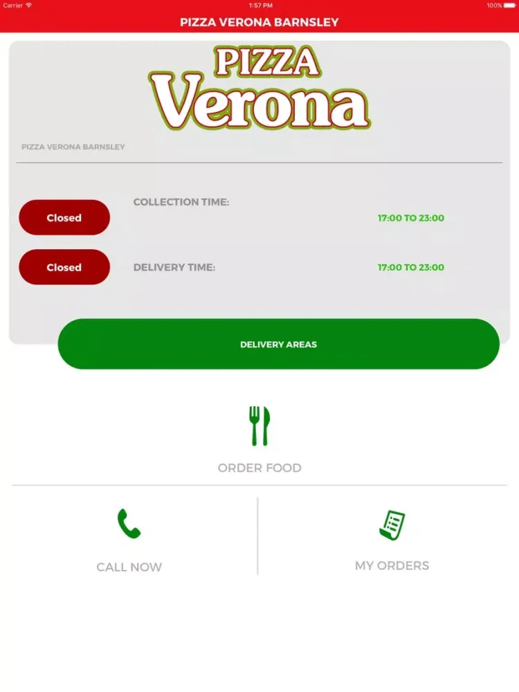PIZZA VERONA BARNSLEY iPad  スクリーンショット