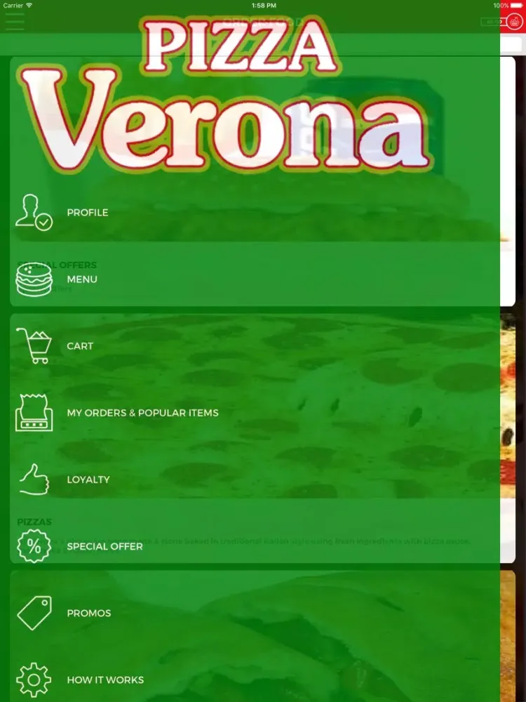 PIZZA VERONA BARNSLEY iPad  スクリーンショット