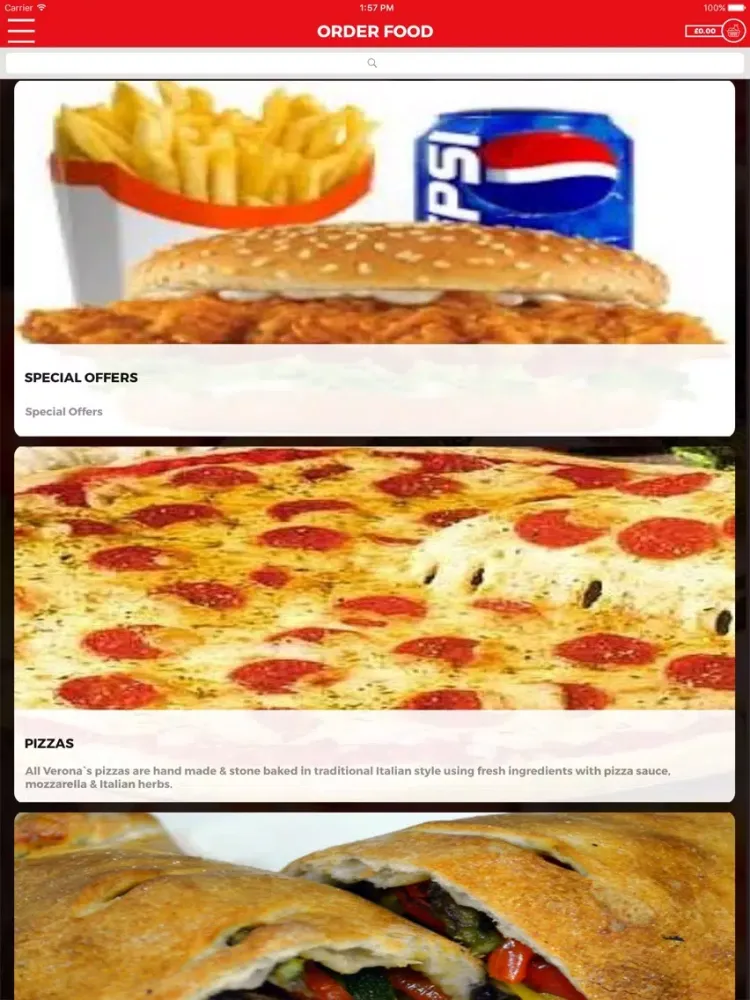 PIZZA VERONA BARNSLEY iPad  スクリーンショット