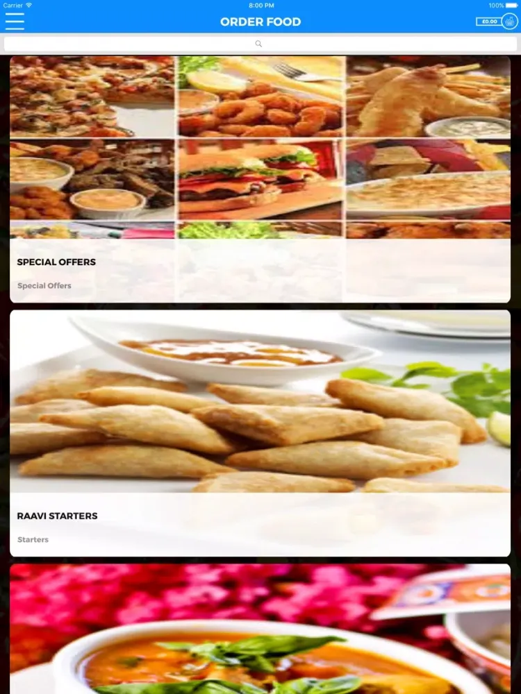 Capturas de pantalla de RAAVI CURRYS AND SWEETS iPad 