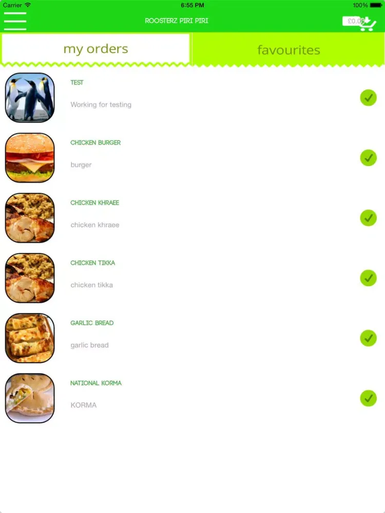 ภาพหน้าจอของ ROOSTERS PIRI PIRI iPad 