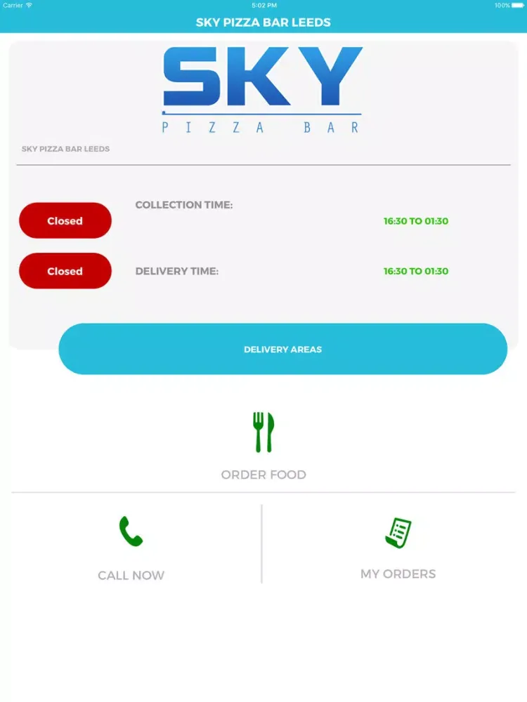 SKY PIZZA BAR LEEDS iPad  स्क्रीनशॉट