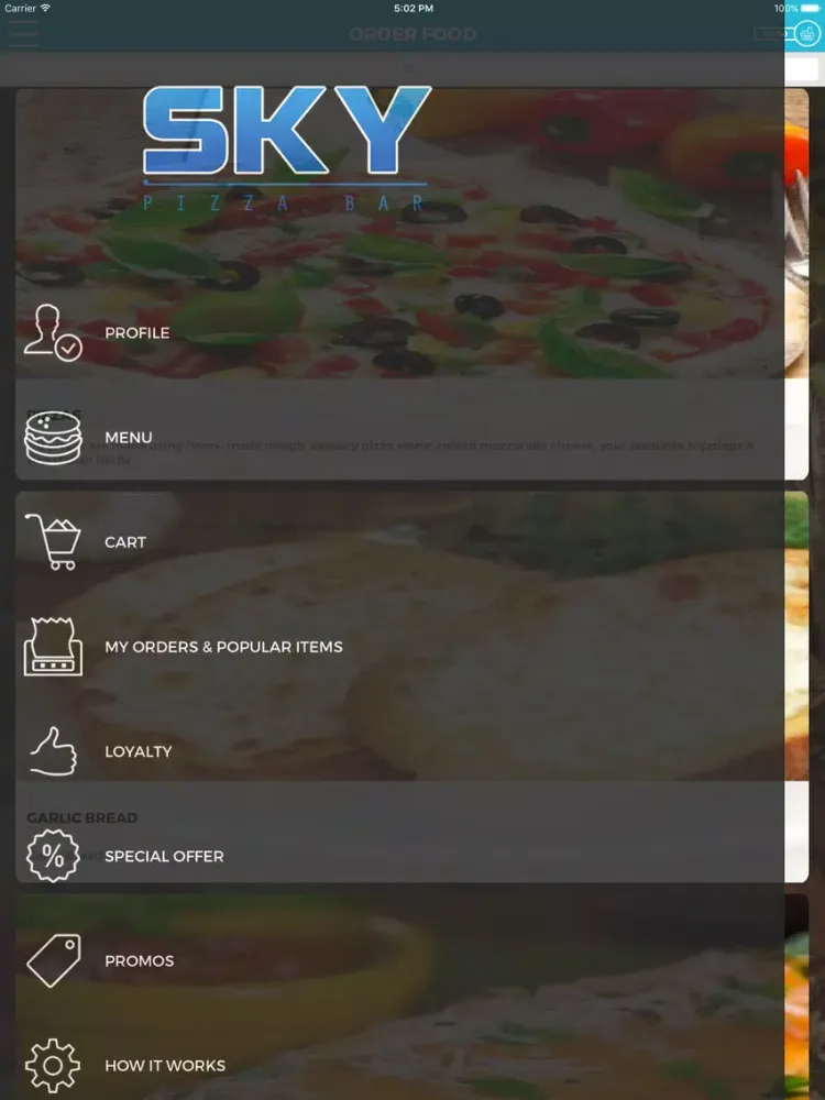SKY PIZZA BAR LEEDS iPad  स्क्रीनशॉट