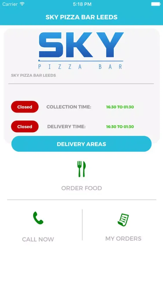 SKY PIZZA BAR LEEDS स्क्रीनशॉट