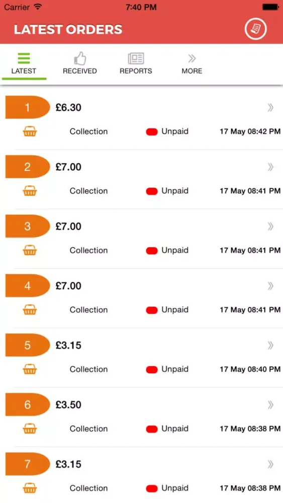 Capturas de pantalla de Smart TakeAway Admin