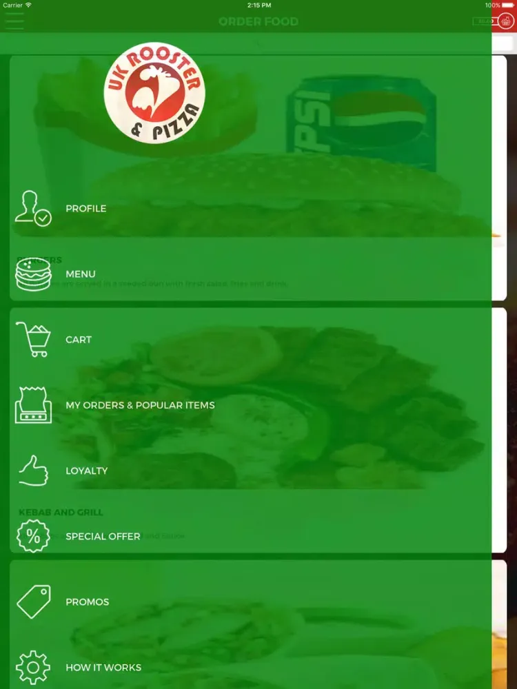 UK ROOSTER AND PIZZA iPad  Screenshots