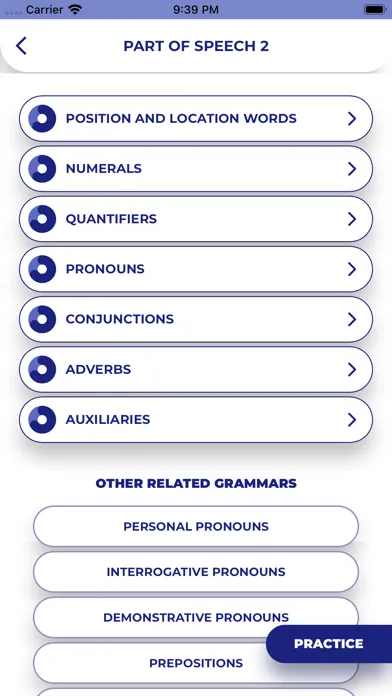 Tangkapan skrin Chinese GrammarーLessons・Tests