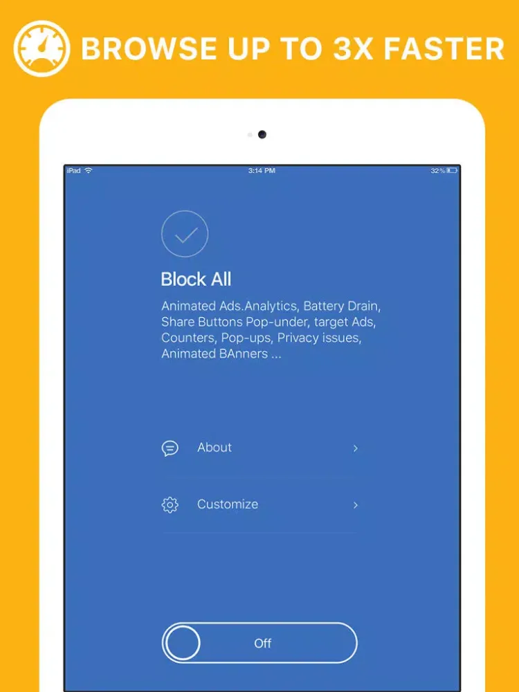 AdBlocker - block Ads & Browse Faster iPad 应用截图