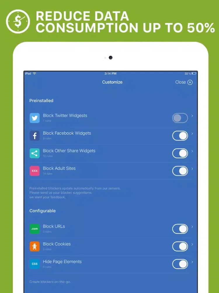 AdBlocker - block Ads & Browse Faster iPad 应用截图