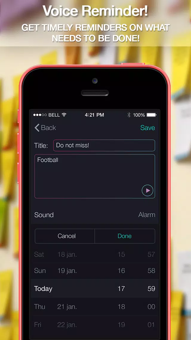 ภาพหน้าจอของ Voice Remindеrs Free - Dictate notes, create your calendar notifications, memos, custom alerts