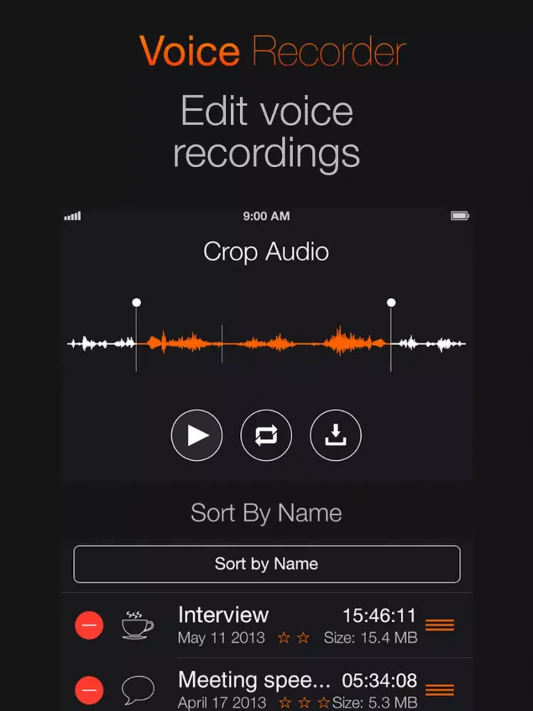 Voice Recorder: Audio record iPad  स्क्रीनशॉट