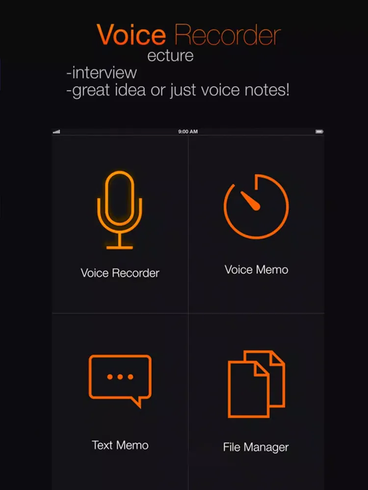 Voice Recorder: Audio record iPad  स्क्रीनशॉट