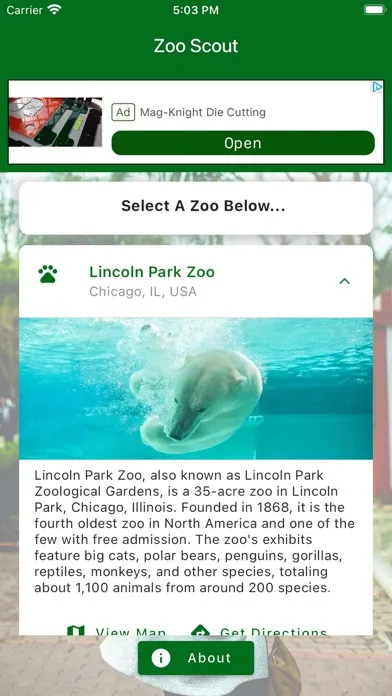 Zoo Scout - Zoo Maps स्क्रीनशॉट