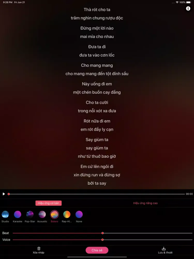 Tangkapan skrin Buum 360 - Hát karaoke hay iPad 