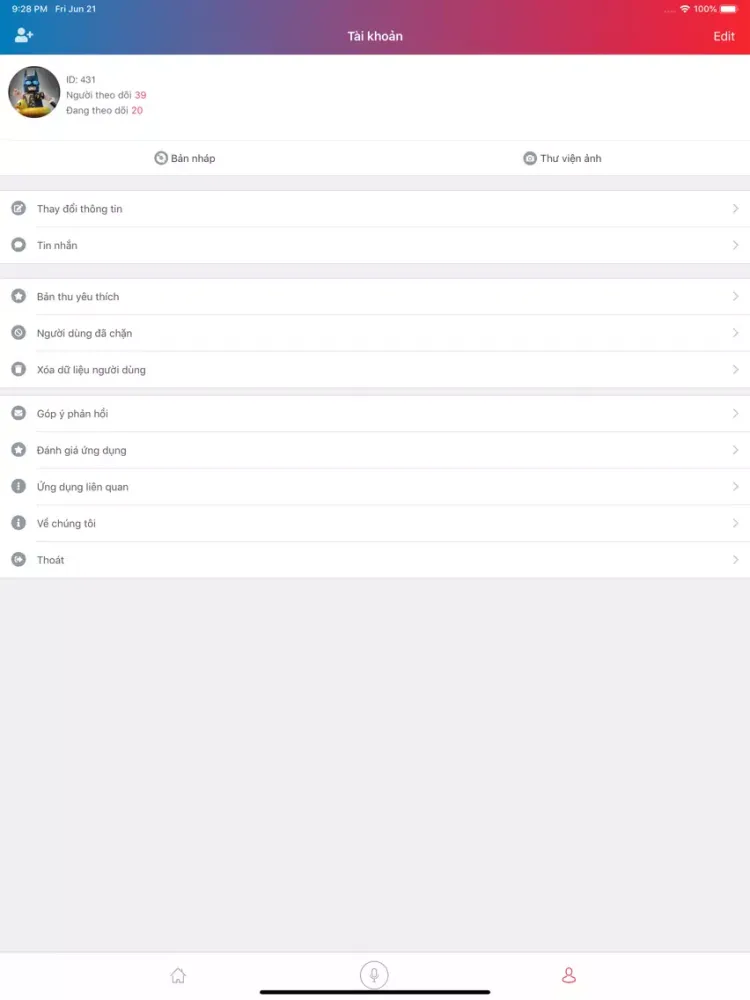 Tangkapan skrin Buum 360 - Hát karaoke hay iPad 