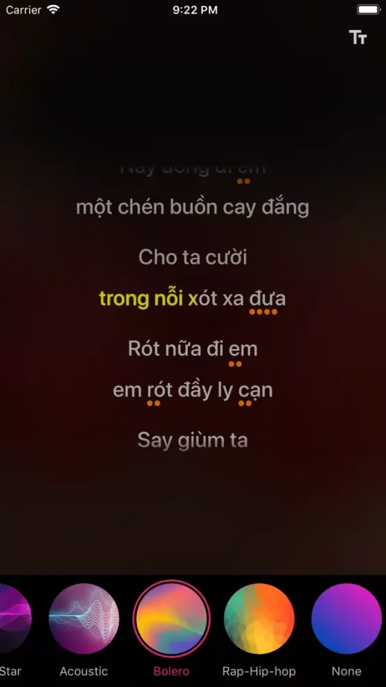Tangkapan skrin Buum 360 - Hát karaoke hay