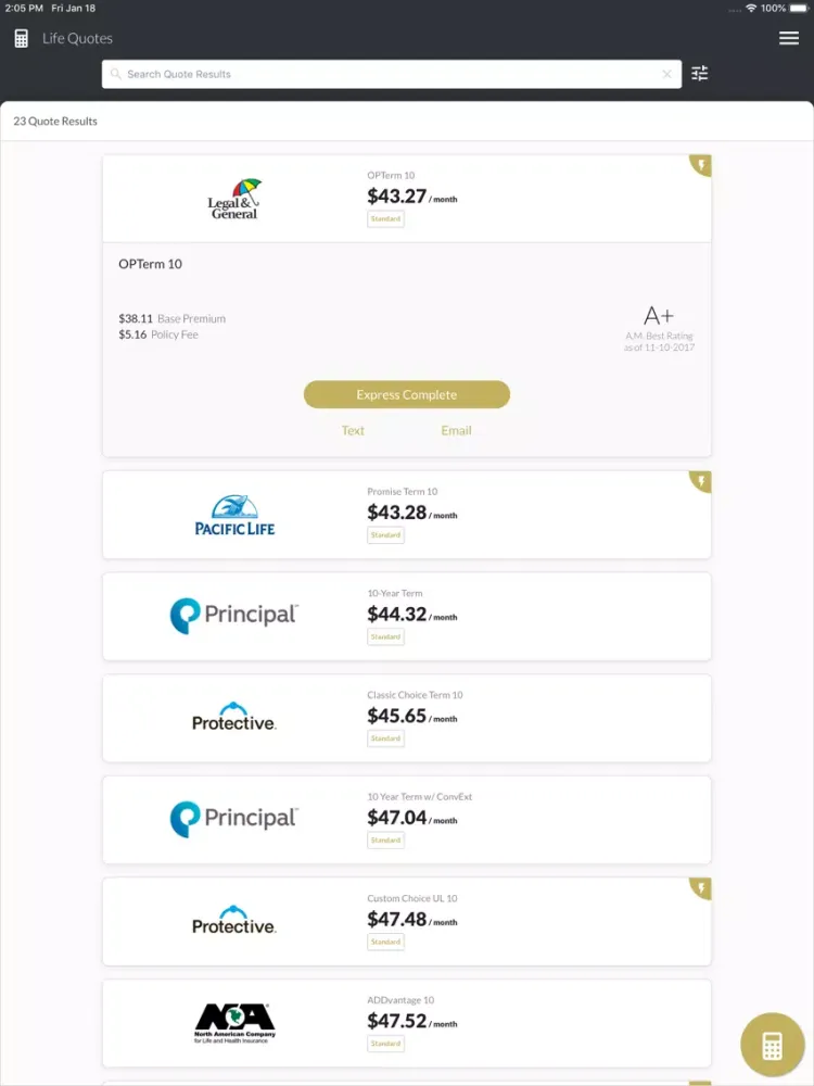 SmartMoney Quote & Sell Life iPad  Ekran Görüntüleri