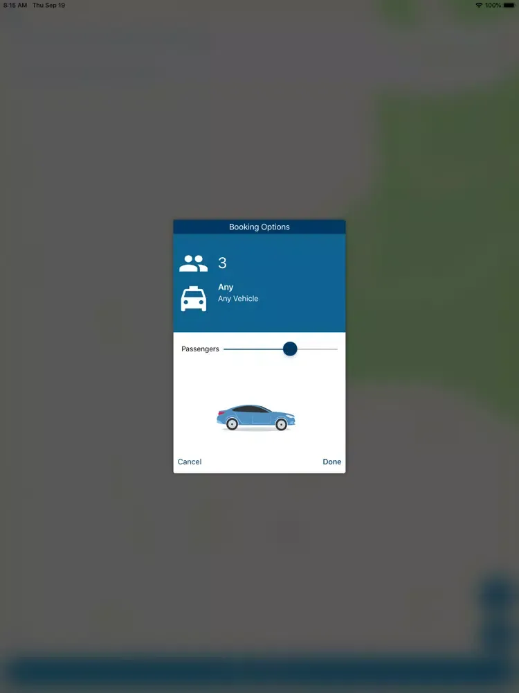 Tangkapan skrin Hawkes Bay Combined Taxis iPad 