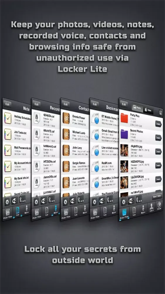 Capturas de tela do Locker Lite