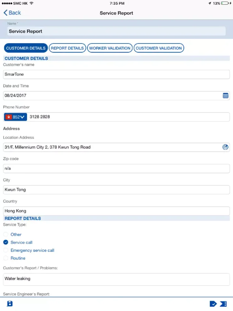 Tangkapan skrin SmarTeam iPad 