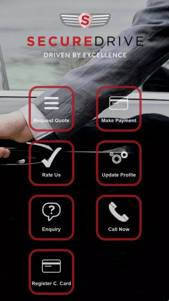 ภาพหน้าจอของ Secure Drive App
