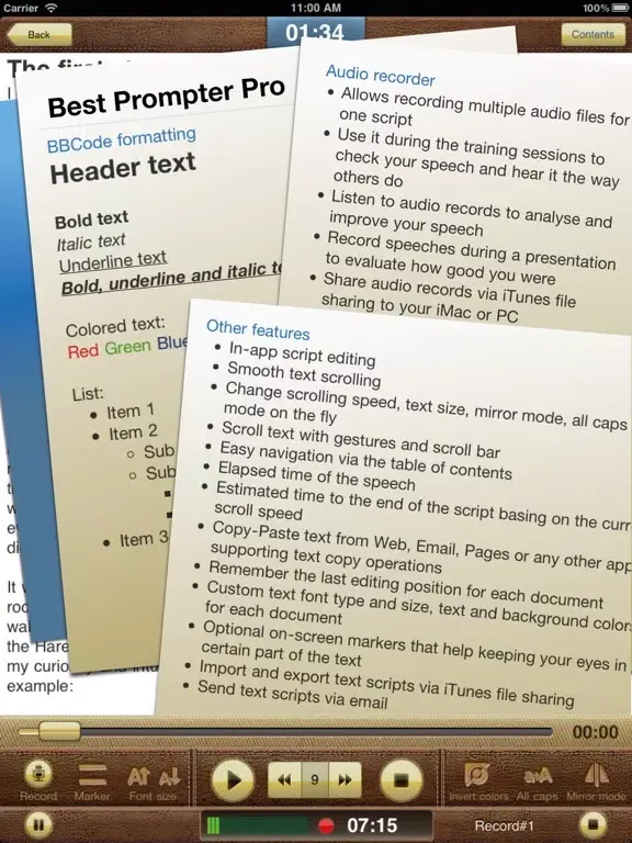 صور Best Prompter Pro - teleprompter iPad 
