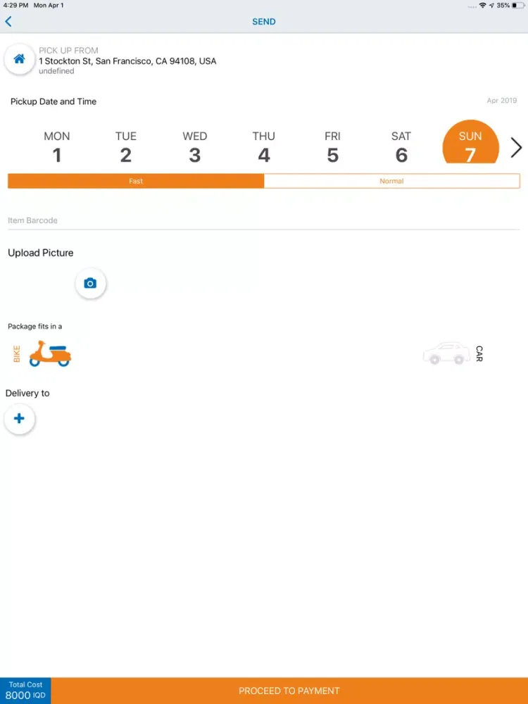 Capturas de tela do Smart point company iPad 
