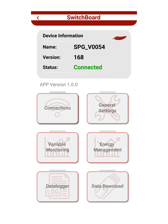 ภาพหน้าจอของ Switchboard ESP iPad 