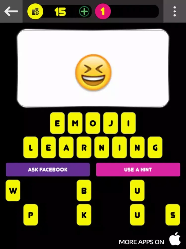 Guess pics: close up emoji, word brain with friend iPad  스크린샷