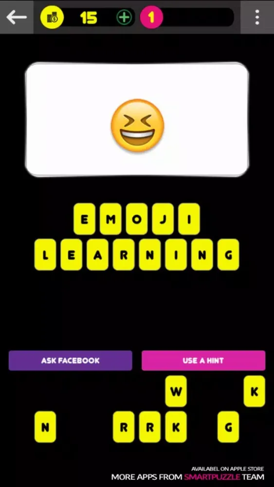 Guess pics: close up emoji, word brain with friend 스크린샷