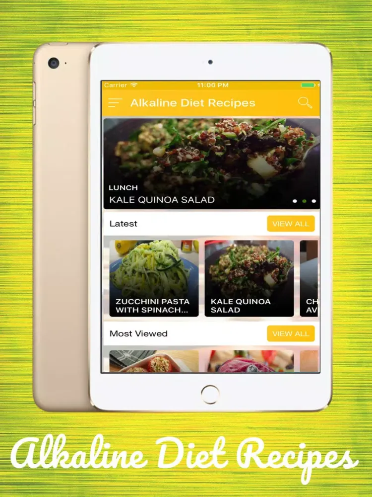 Capturas de tela do Alkaline acid diet recipes iPad 