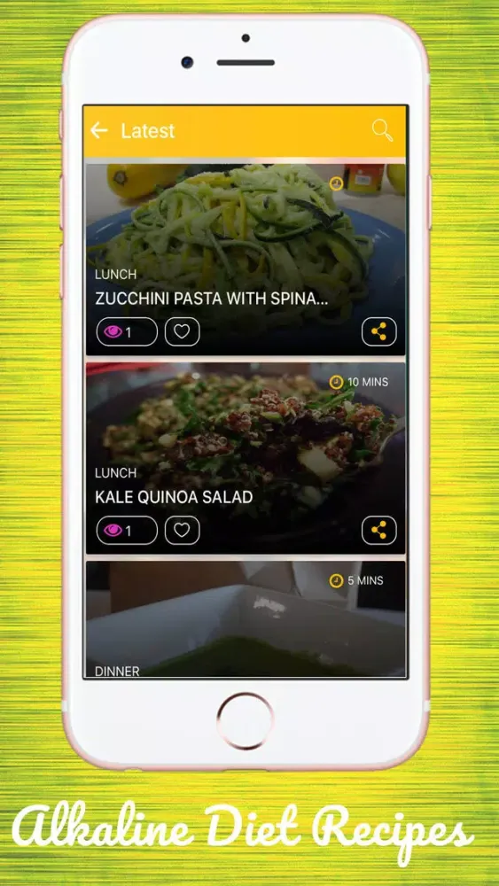 Capturas de tela do Alkaline acid diet recipes