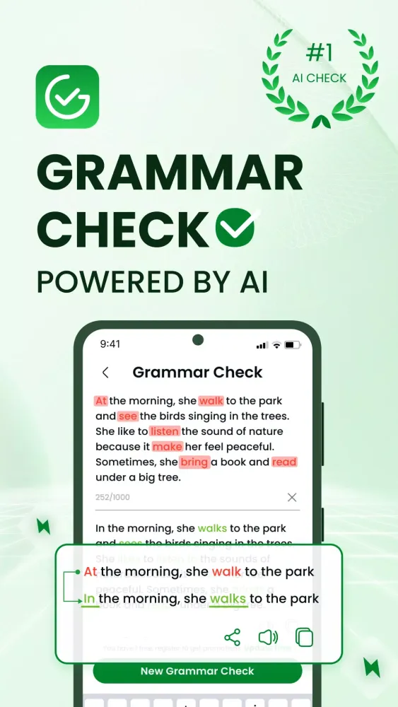 Grammar Check - AI Writing スクリーンショット
