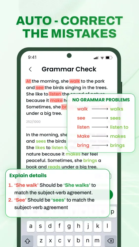 Grammar Check - AI Writing スクリーンショット