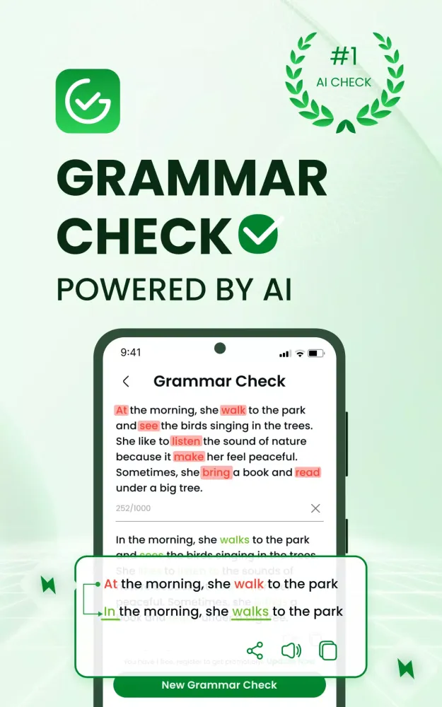 Grammar Check - AI Writing スクリーンショット
