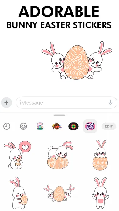 Tangkapan layar Adorable Bunny Easter Stickers