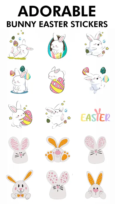 Tangkapan layar Adorable Bunny Easter Stickers