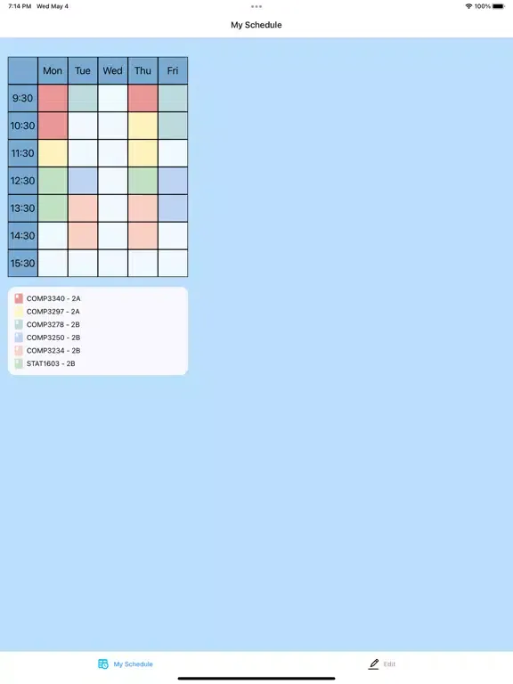 Smart Schedule - Course Select iPad  سکرین شاٹس