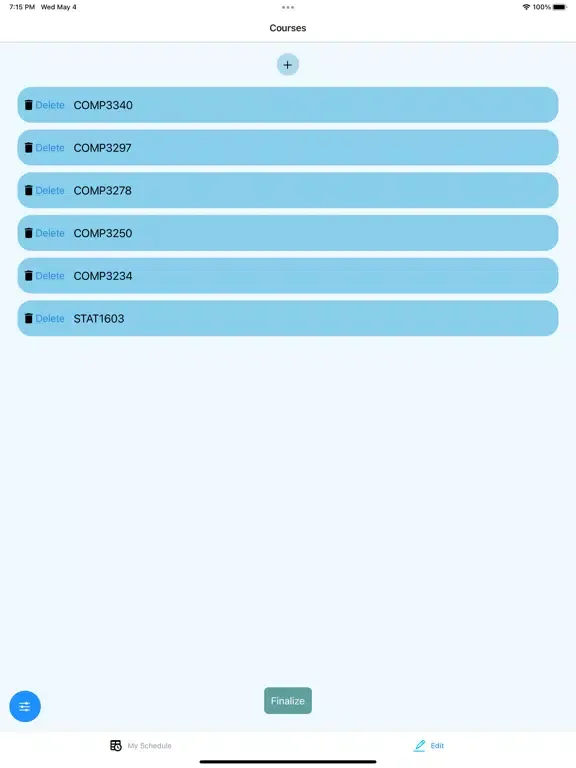 Smart Schedule - Course Select iPad  سکرین شاٹس