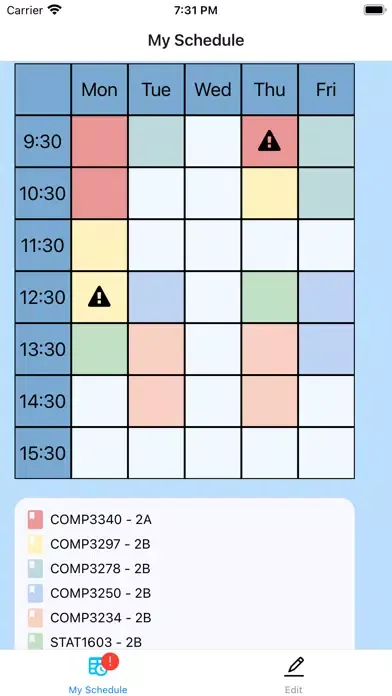 Smart Schedule - Course Select سکرین شاٹس