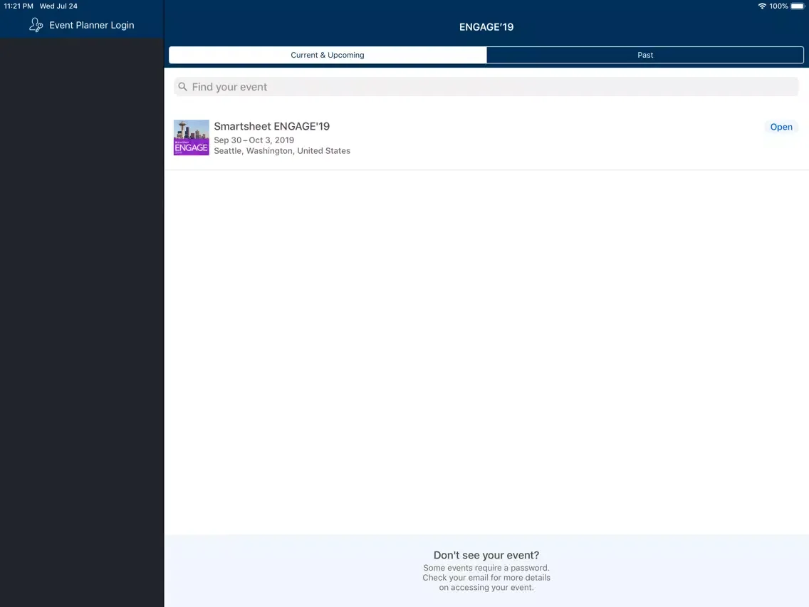 Smartsheet ENGAGE iPad  スクリーンショット