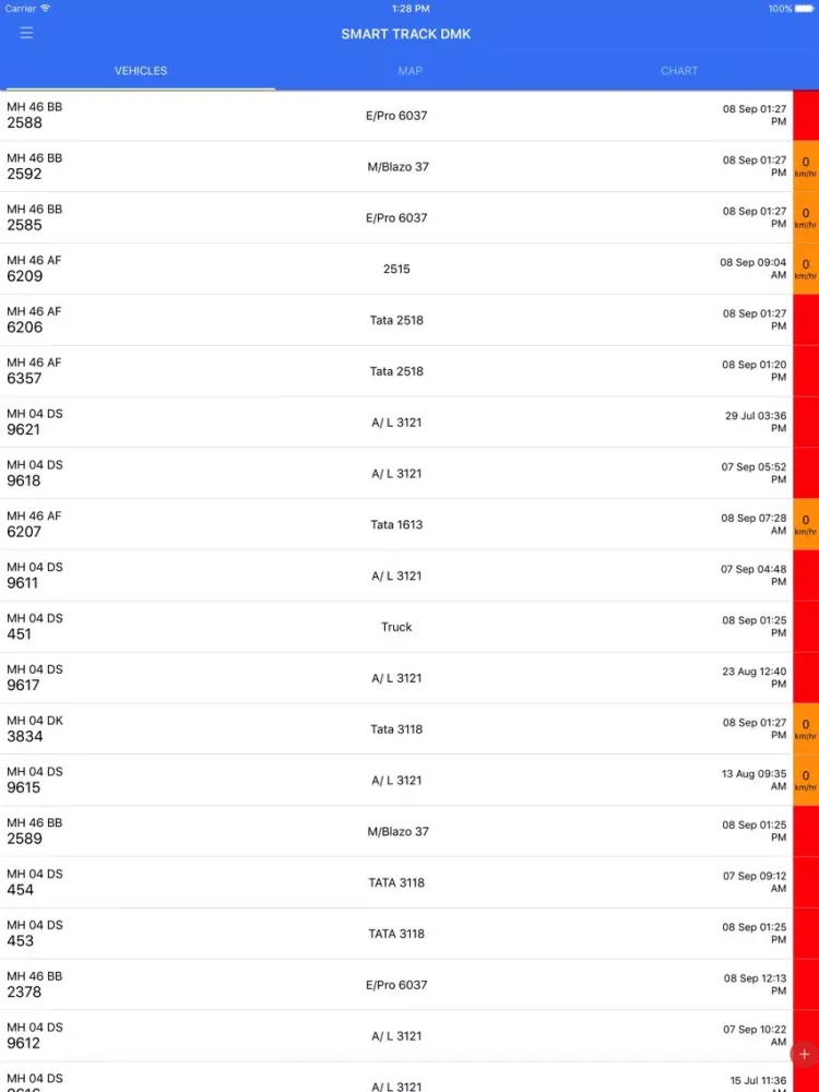 Zrzuty ekranu Smart Track DMK iPad 