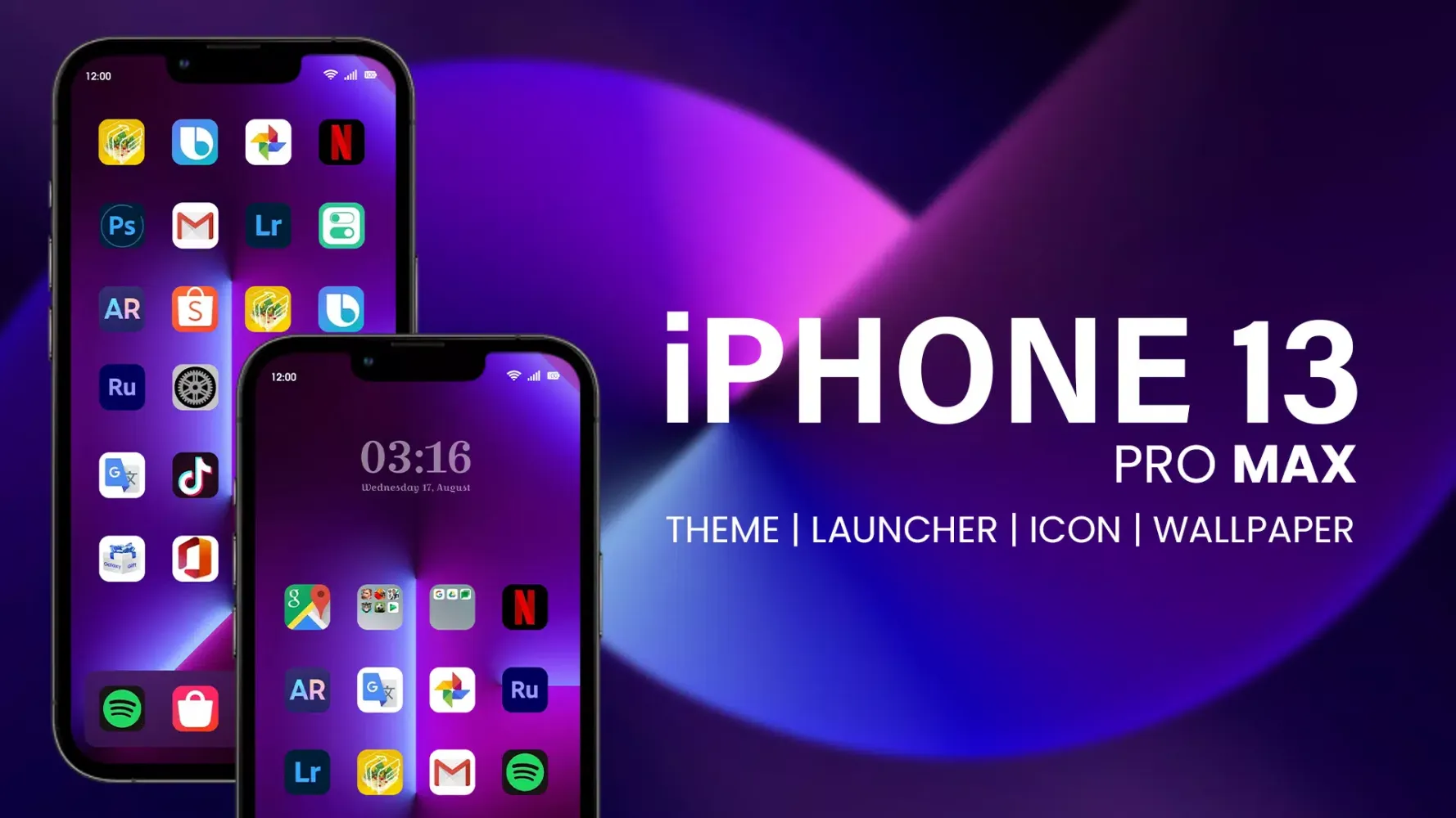 iPhone 13 Pro Max Launcher Screenshots