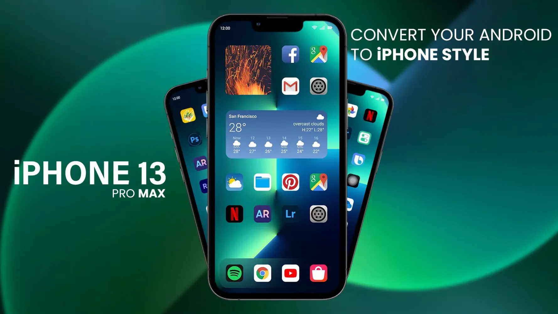 iPhone 13 Pro Max Launcher Screenshots