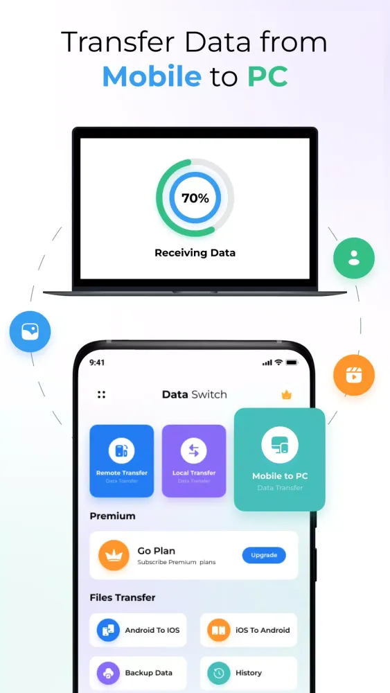Data Transfer- Switch Mobile Ekran Görüntüleri