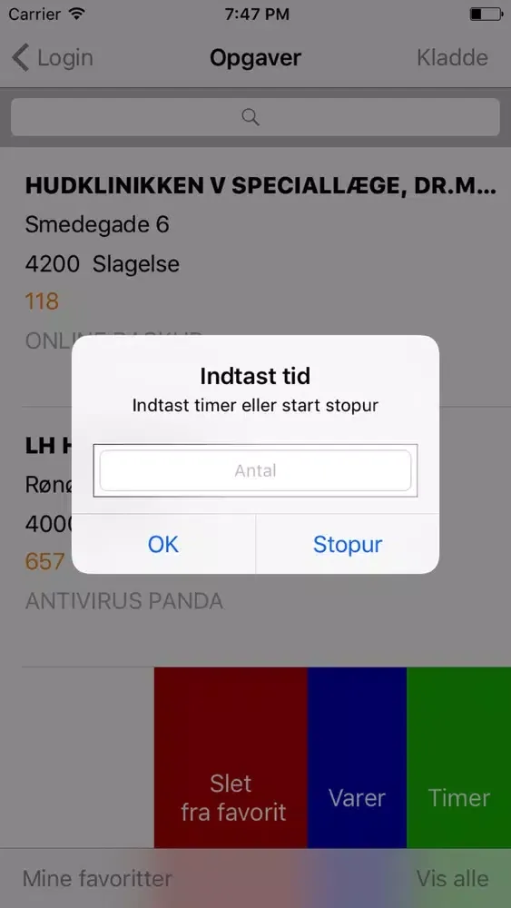 Ảnh chụp màn hình của SpjældManager 2.0