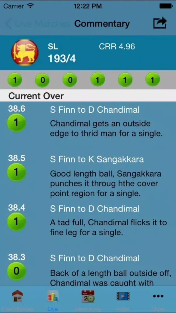 Live Cricket Matches Full Score 2014 t20 スクリーンショット