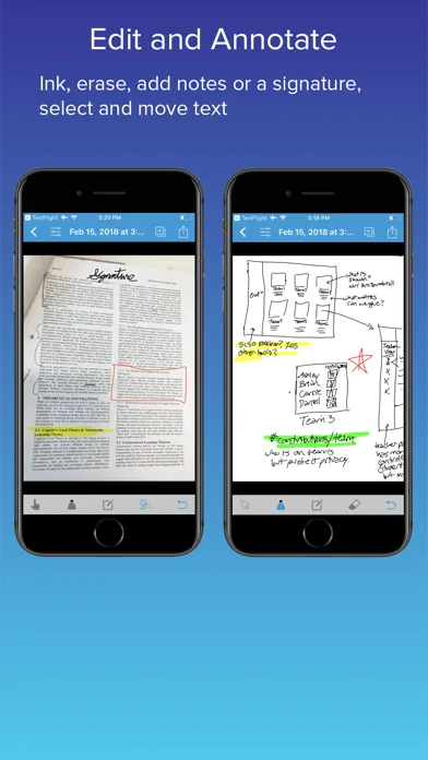 Capturas de tela do SMART InkScan